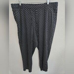 Torrid Pull-on Black with White Polka Dot Pants, Size 3